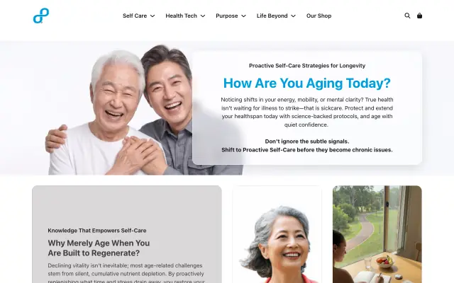 Homepage of the Regenerasia website