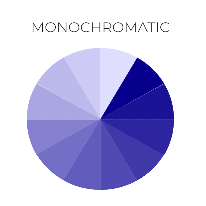 Monochromatic colour scheme