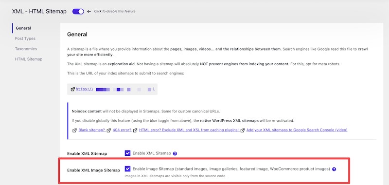 Enable image sitemap in SEOPress