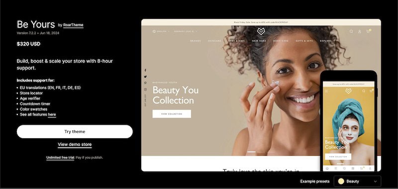 Shopify Theme - Be Yours