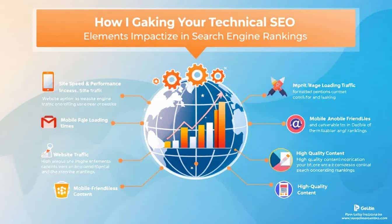 Technical SEO elements impacting search engine rankings.