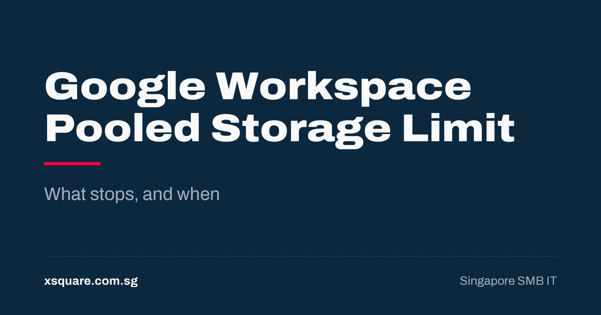 Google Workspace pooled storage limit: what stops and when